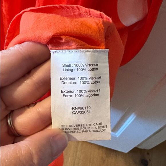 Anthropologie Samant Chauhan Blood Orange Minnie Polka Dot Maxi Dress size MP. - Picture 4 of 6